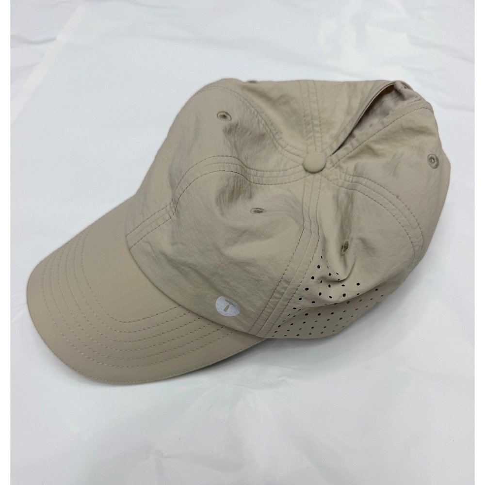 Tan Ponytail Baseball Cap Women Athletic Running Hat High Bun Hole Beige - Picture 2 of 3
